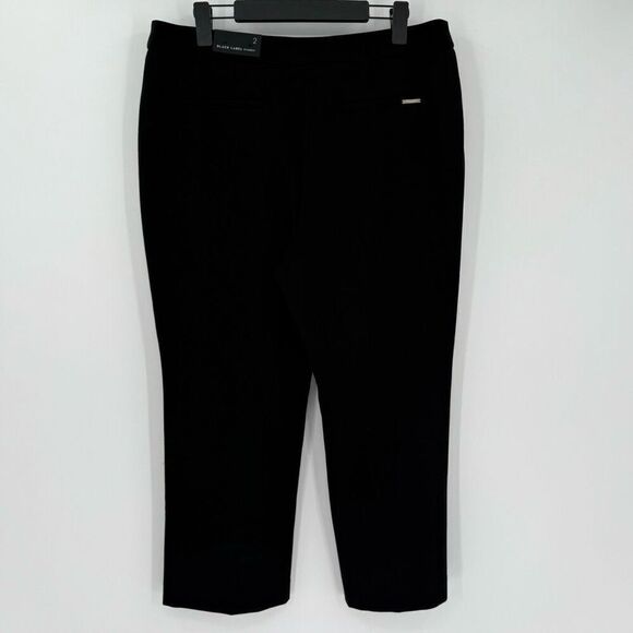 Black Label By Chicos Kick Flare Crop Pant Women Large 12 Black Workwear - Picture 2 of 10